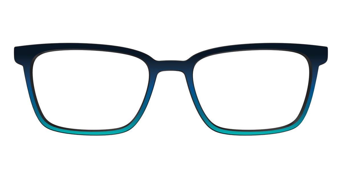 The Royal Blue to Seafoam Gradient - Front Top Image - Pair Eyewear