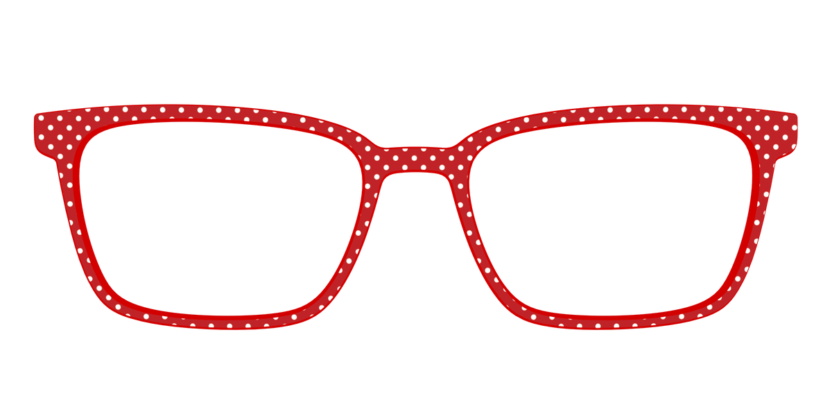 The Ruby Pin Dot - Front Top Image - Pair Eyewear
