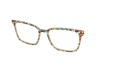 The Seashell Tortoise with Holographic Glitter - Angle Top Thumbnail - Pair Eyewear