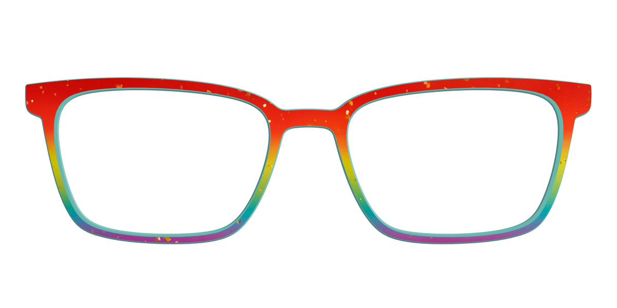 The Spectrum Gradient with Gold Flakes - Front Top Image - Pair Eyewear