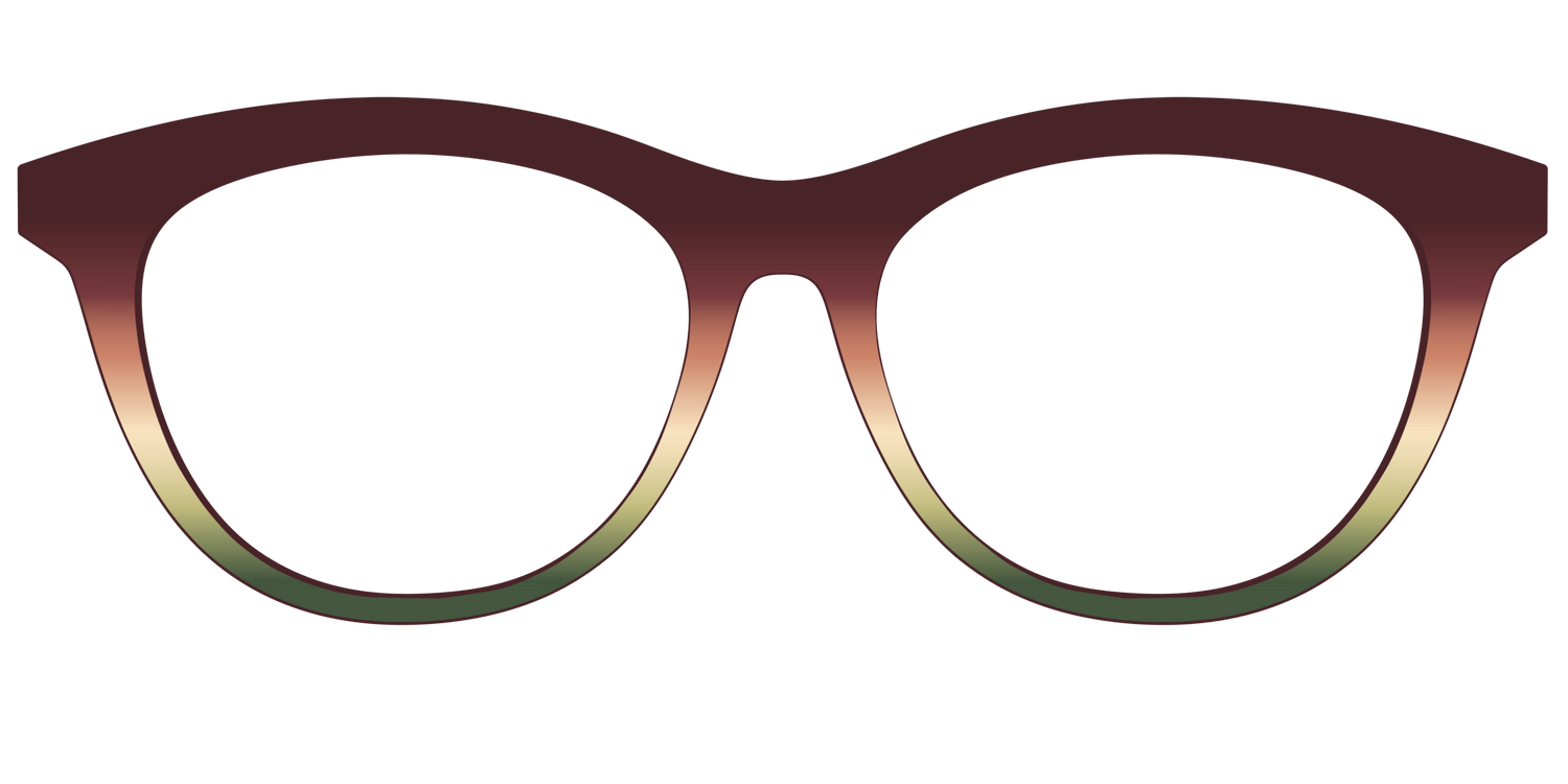 The Acorn to Moss Gradient - Front Top Image - Pair Eyewear