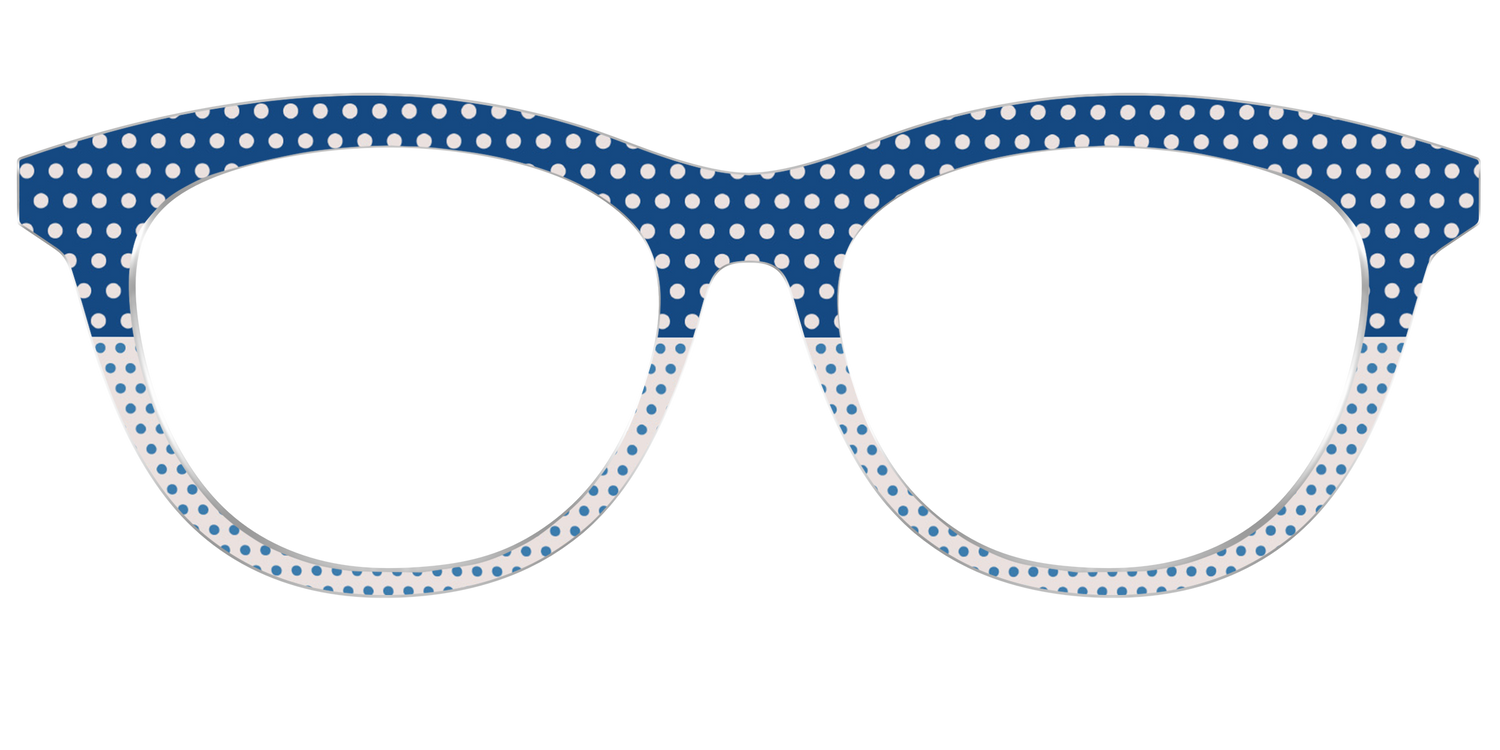 The Aegean Polka Dot Print Mix - Front Top Image - Pair Eyewear