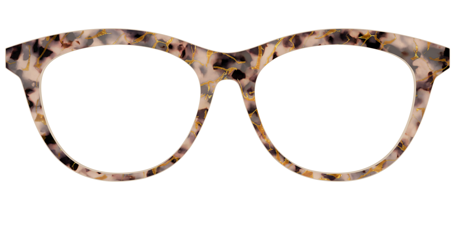 The Almond Tortoise with Gold Streaks - Front Top Image - Pair Eyewear