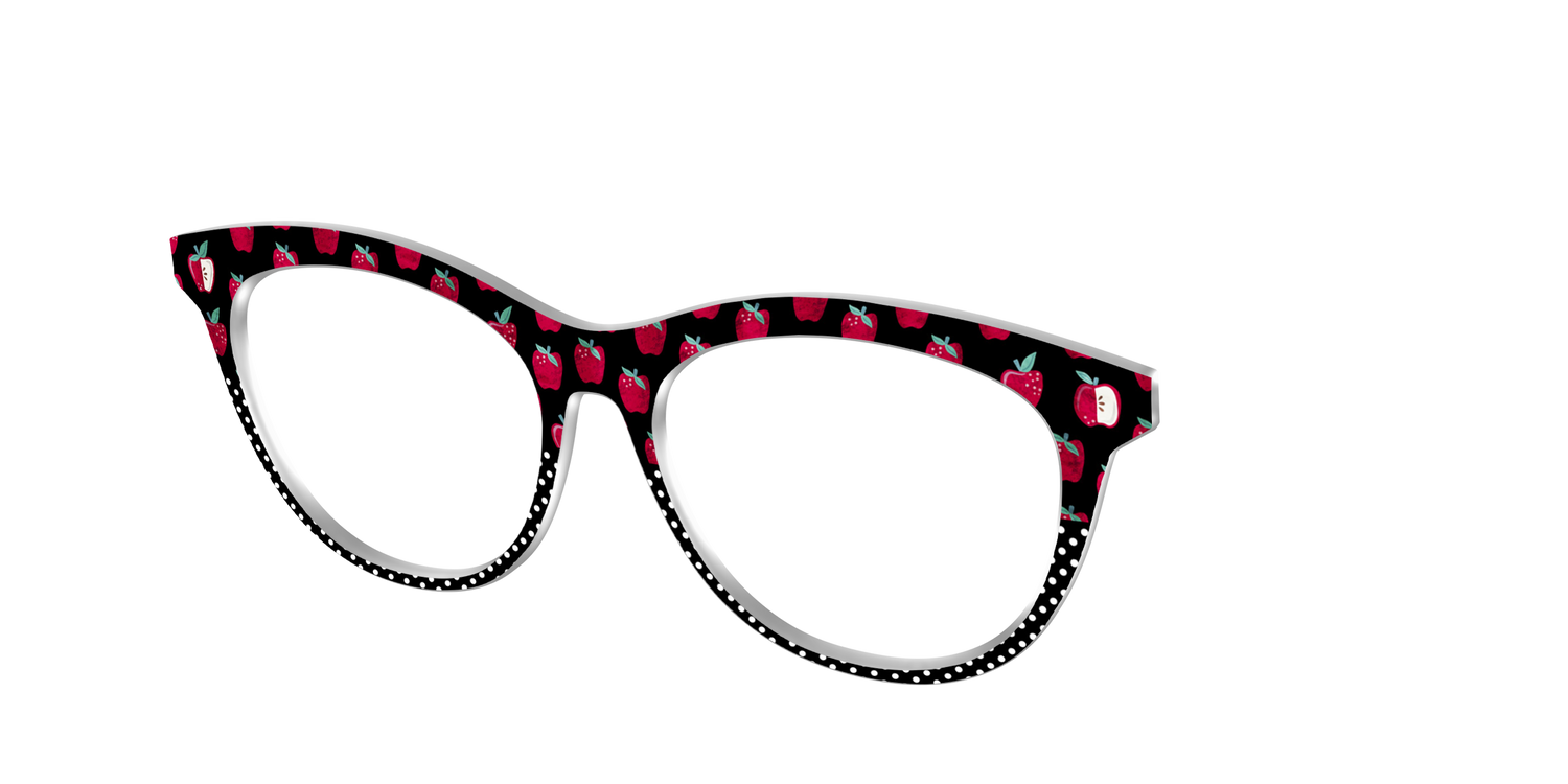 The Apple Polka Dot Split - Angle Top Image - Pair Eyewear
