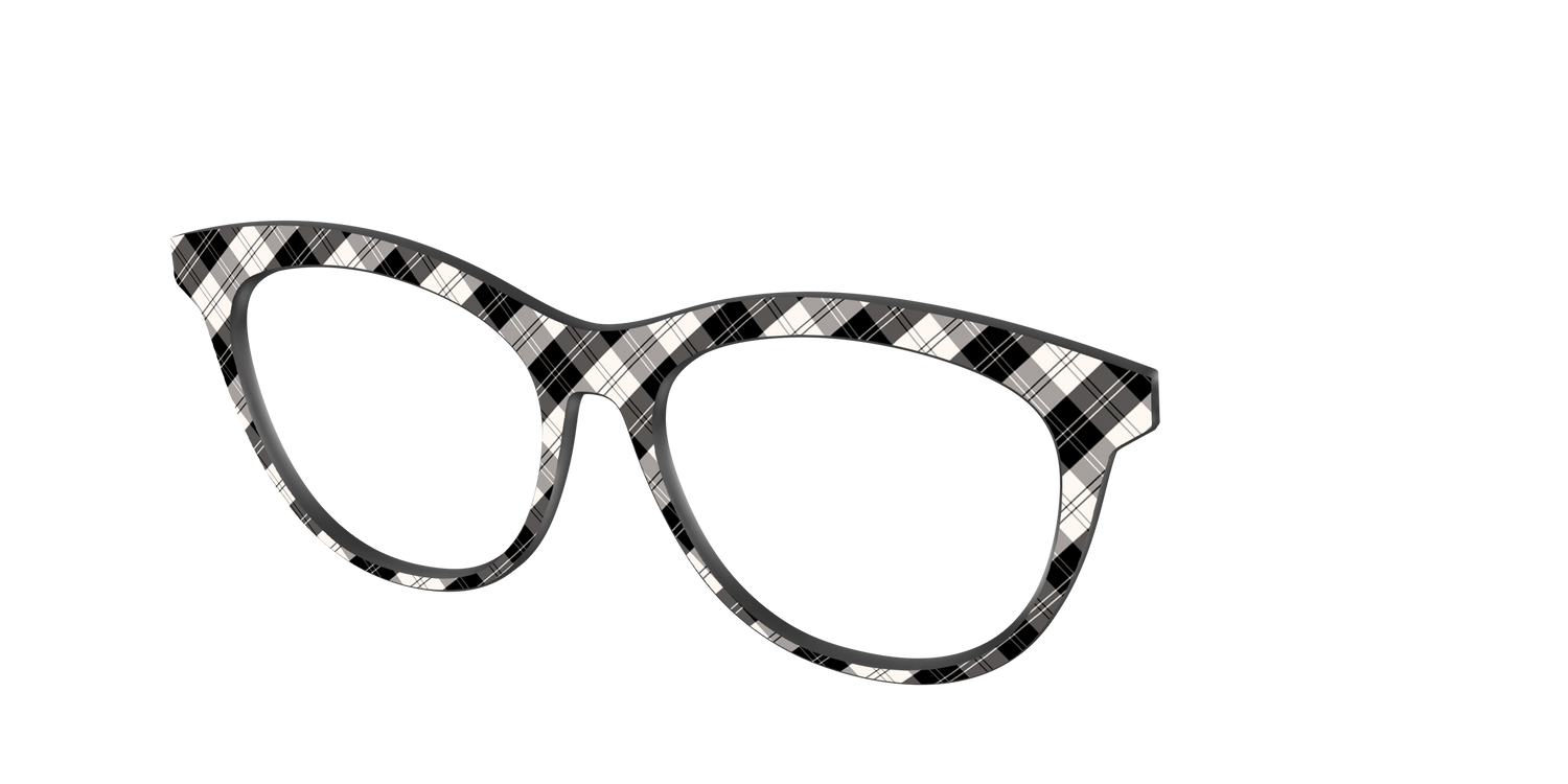 The B&W Plaid - Angle Top Image - Pair Eyewear