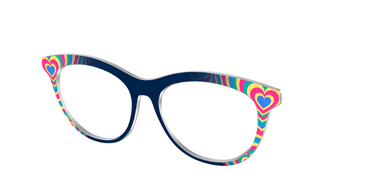 The Beaming Hearts - Angle Top Image - Pair Eyewear