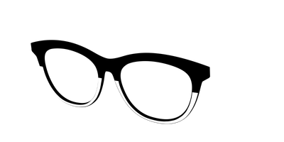 The Black and White - Angle Top Thumbnail - Pair Eyewear