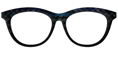 The Black Holographic Twister - Front Top Thumbnail - Pair Eyewear