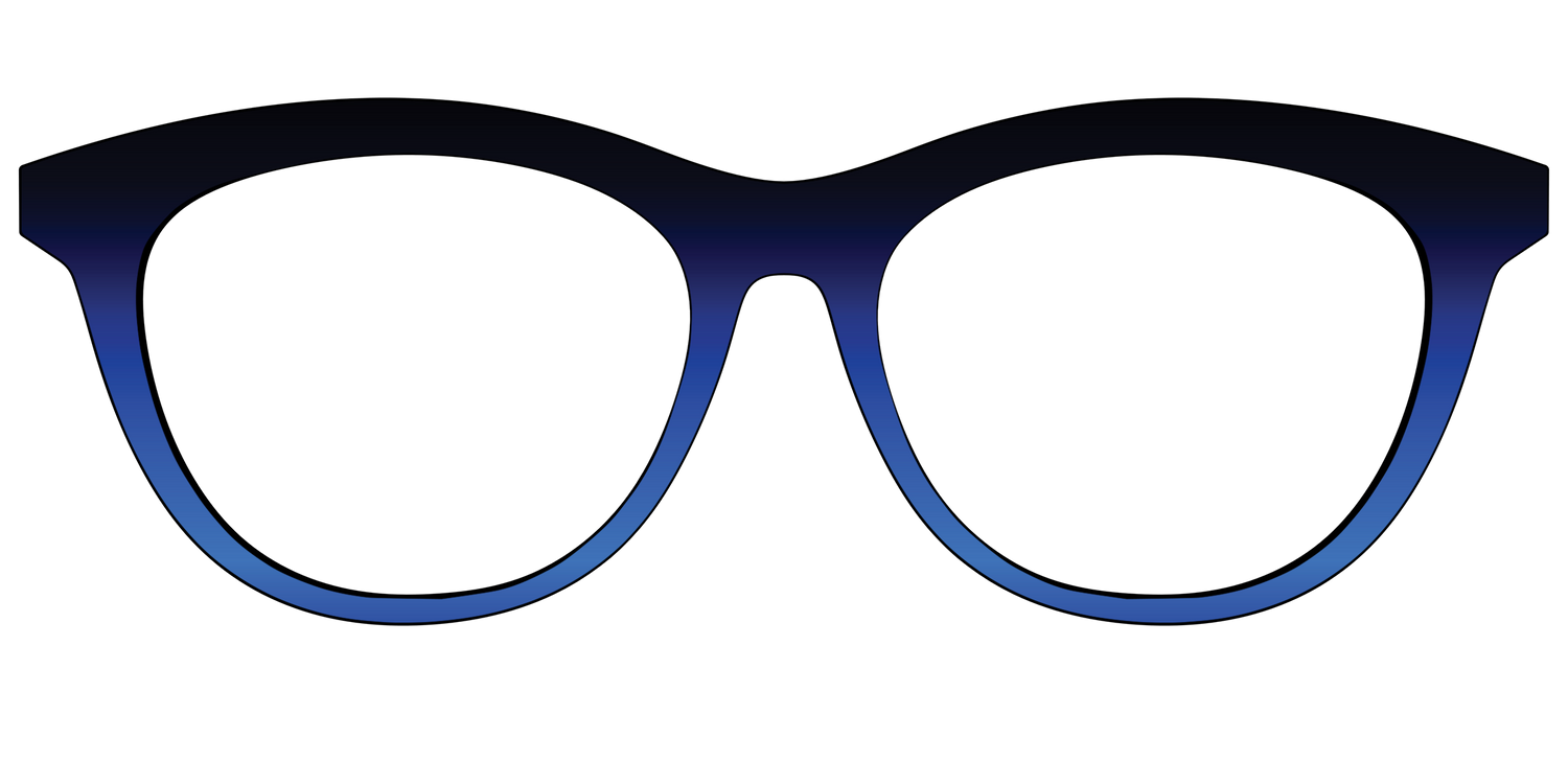 The Black to Blueberry Gradient - Front Top Image - Pair Eyewear