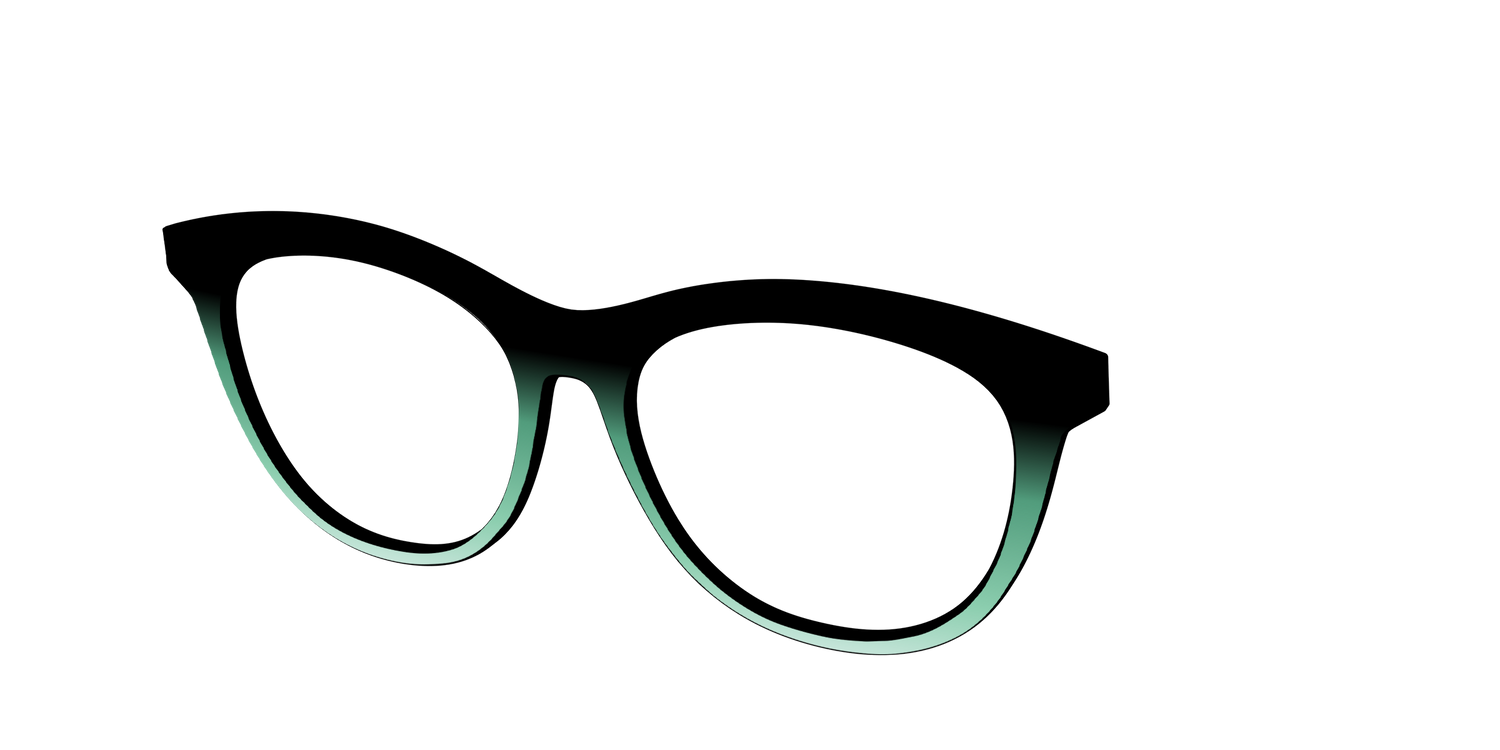 The Black to Spearmint Gradient - Angle Top Image - Pair Eyewear