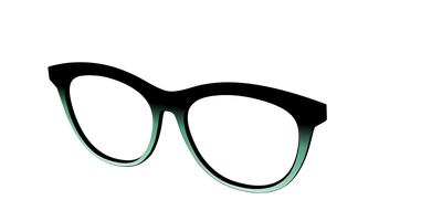 The Black to Spearmint Gradient - Angle Top Thumbnail - Pair Eyewear