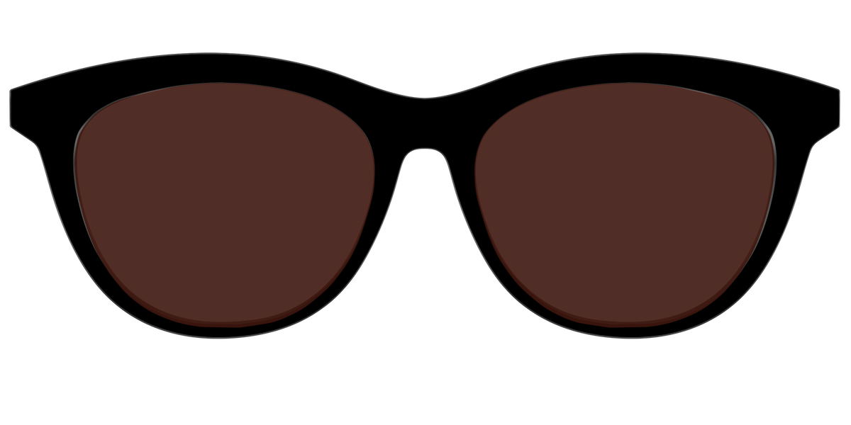 The Black with Brown Golf lens - Front Top Image - Pair Eyewear