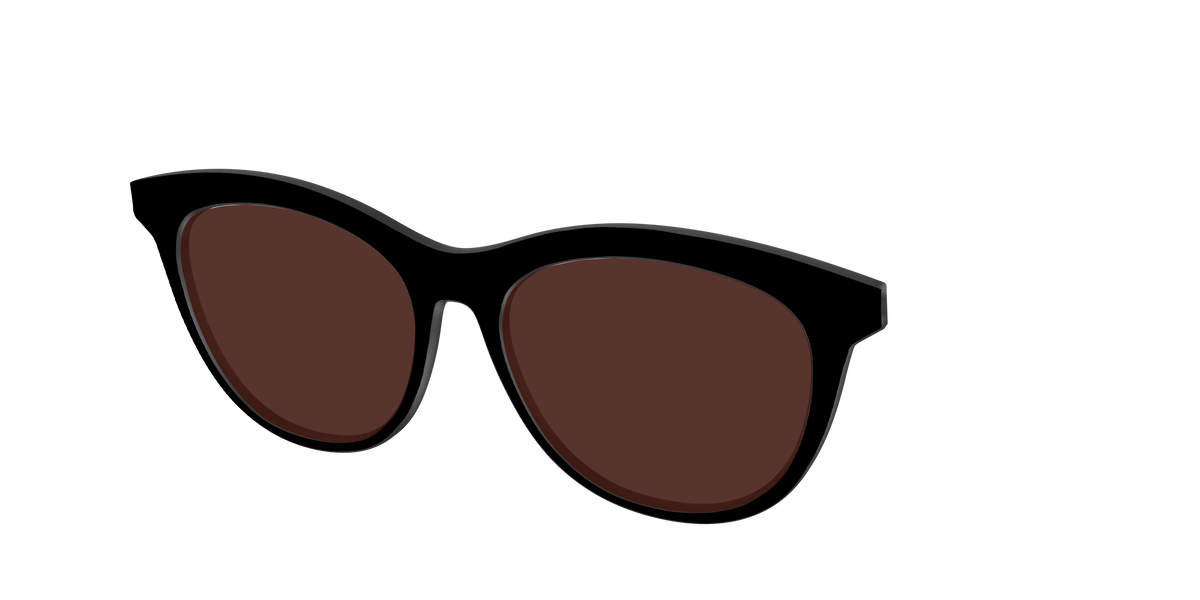 The Black with Brown Golf lens - Angle Top Image - Pair Eyewear
