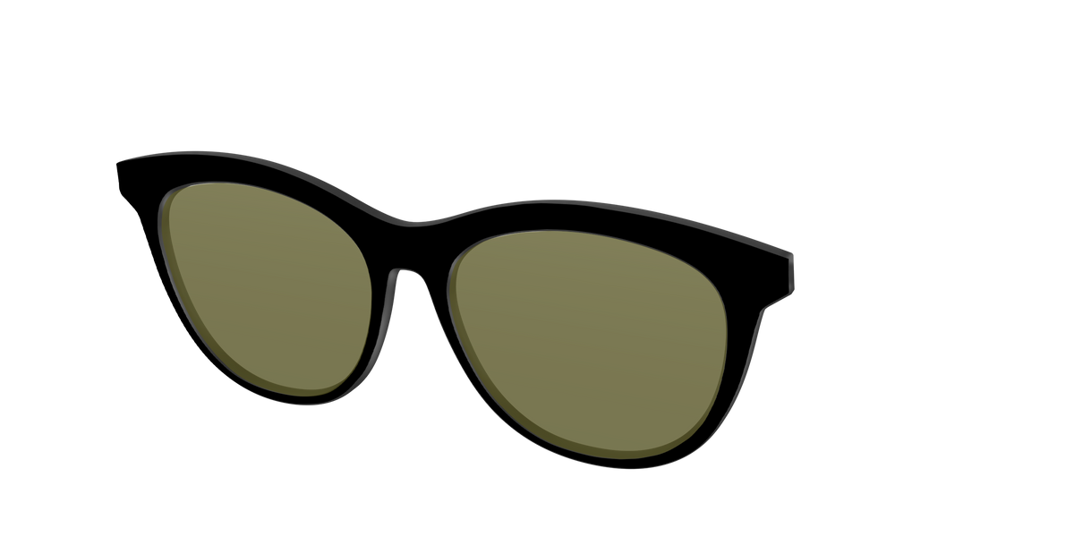 The Black with Green Racquet Sport lens - Angle Top Image - Pair Eyewear