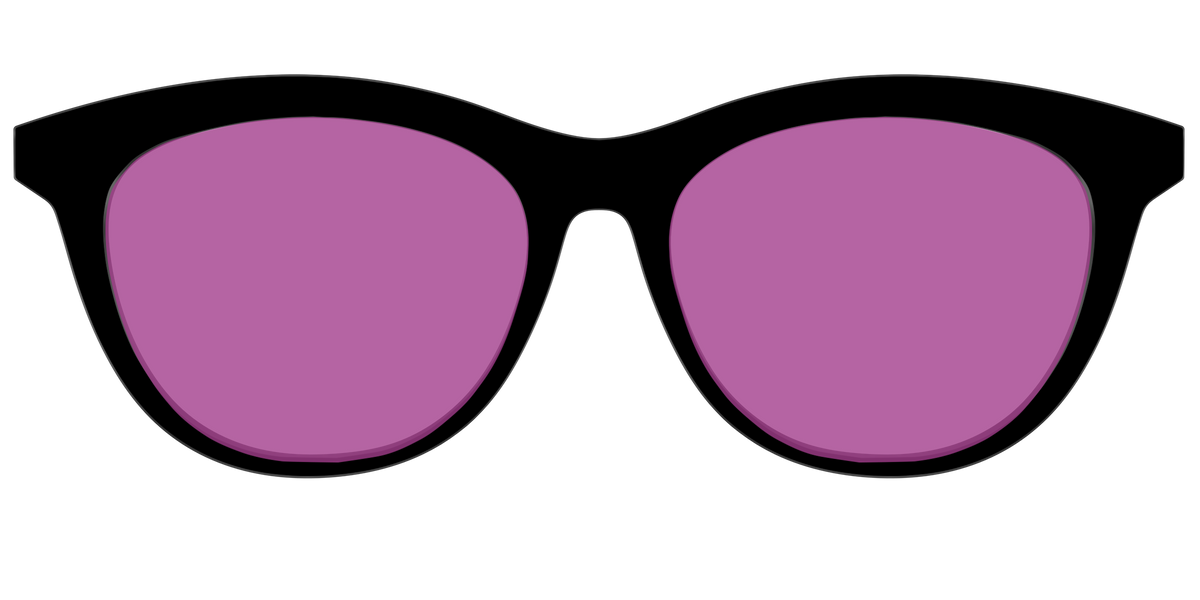 The Black with Violet Golf lens - Front Top Image - Pair Eyewear