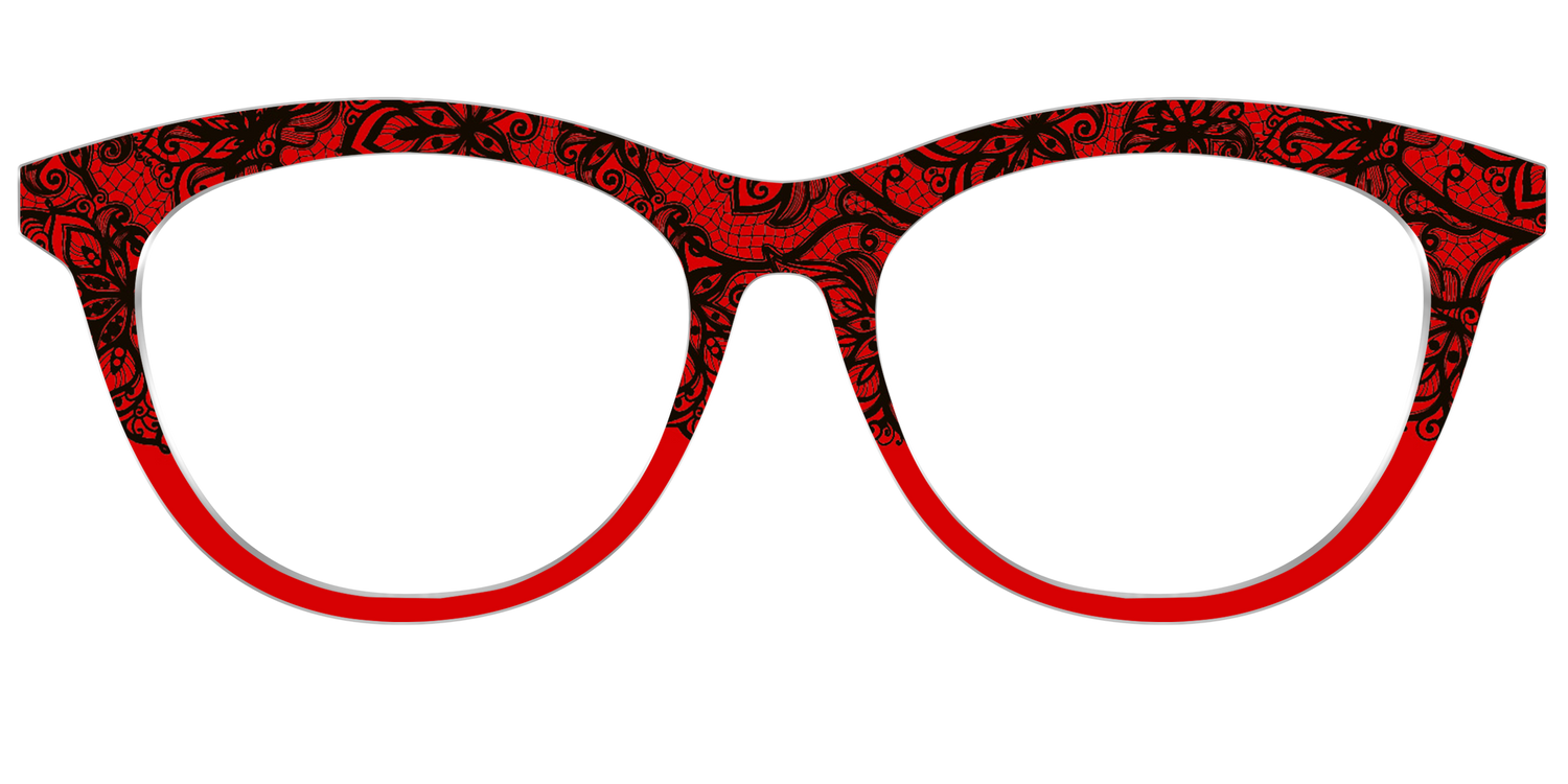 The Blood Red Lace Split - Front Top Image - Pair Eyewear