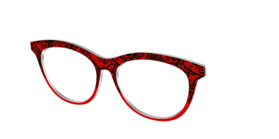The Blood Red Lace Split - Angle Top Thumbnail - Pair Eyewear