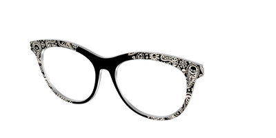 The Bone White Paisley - Angle Top Thumbnail - Pair Eyewear