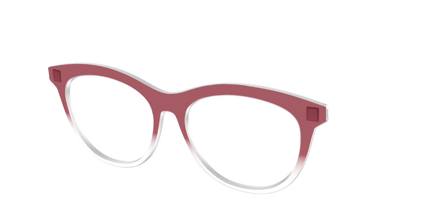 The Burgundy Gradient Crystal - Angle Top Image - Pair Eyewear