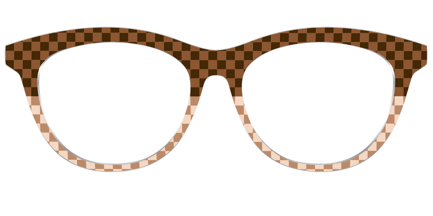 The Cappuccino Check Split - Front Top Image - Pair Eyewear