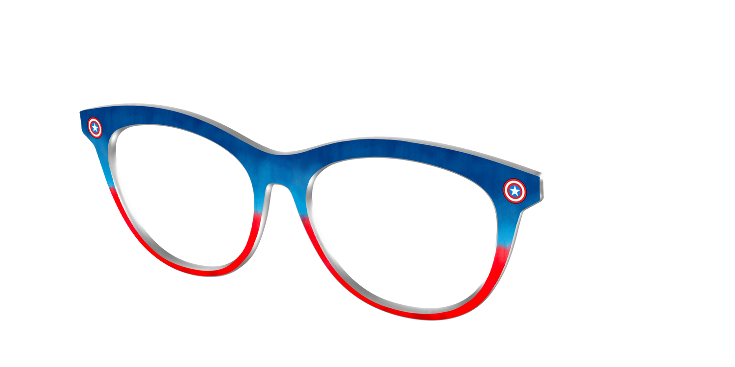 The Captain America Shield - Angle Top Image - Pair Eyewear