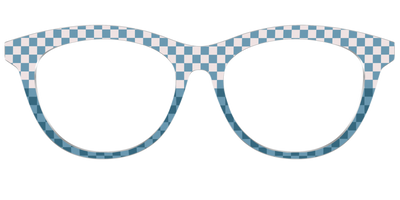 The Cerulean Check Split - Front Top Thumbnail - Pair Eyewear