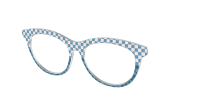 The Cerulean Check Split - Angle Top Thumbnail - Pair Eyewear