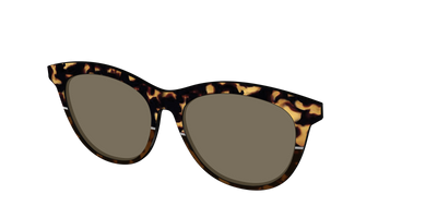 The Polarized Chic Tortoise Split Sun Top - Angle Top Thumbnail - Pair Eyewear