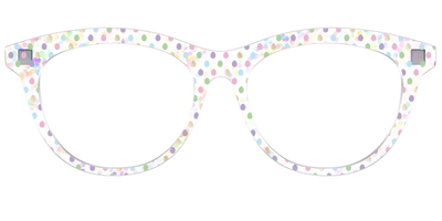 The Egg Polka Dot with Gold Foil Crystal - Front Top Thumbnail - Pair Eyewear