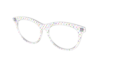 The Egg Polka Dot with Gold Foil Crystal - Angle Top Thumbnail - Pair Eyewear