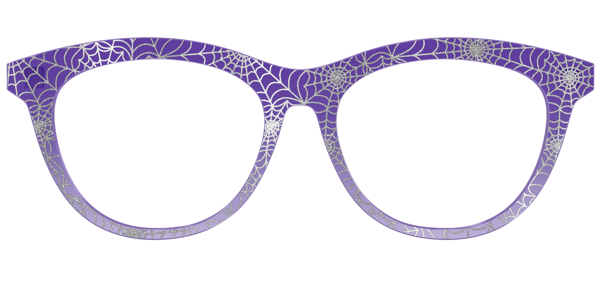 The Holographic Purple Webbed Crystal - Front Top Image - Pair Eyewear