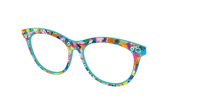 The Imaginative Tortoise with Bubble Glitter - Angle Top Thumbnail - Pair Eyewear