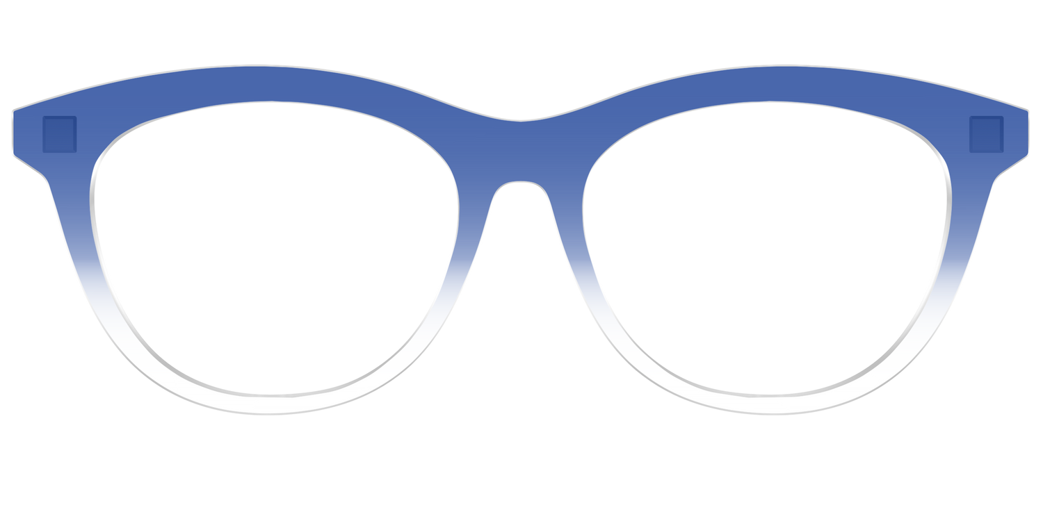 The Indigo Gradient Crystal - Front Top Image - Pair Eyewear