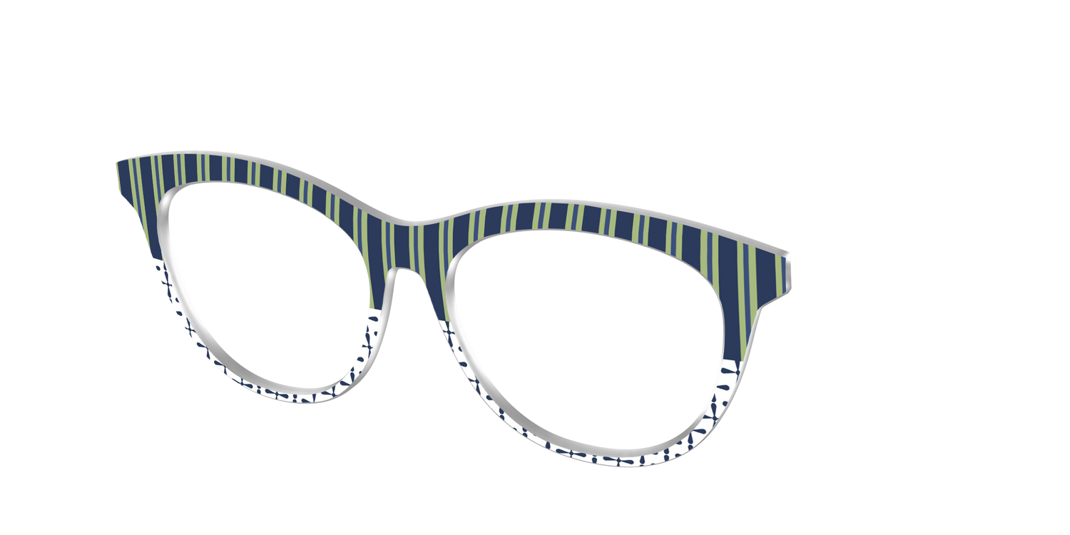 The Kayak Stripes - Angle Top Image - Pair Eyewear