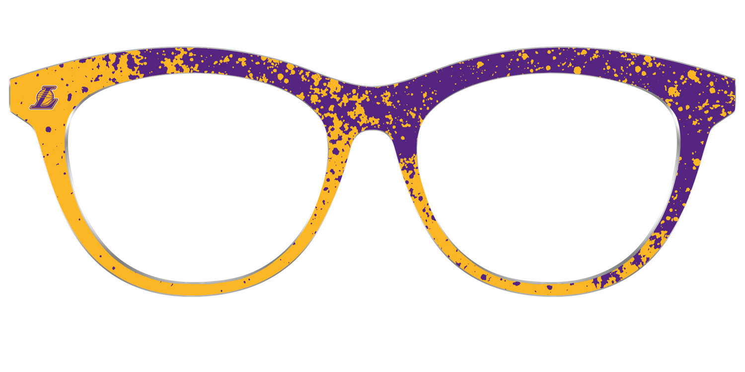 Lakers Splatter - Front Top Image - Pair Eyewear