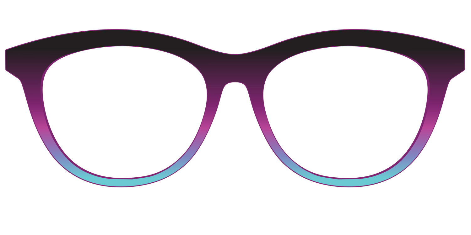 The Licorice to Seafoam Gradient - Front Top Image - Pair Eyewear