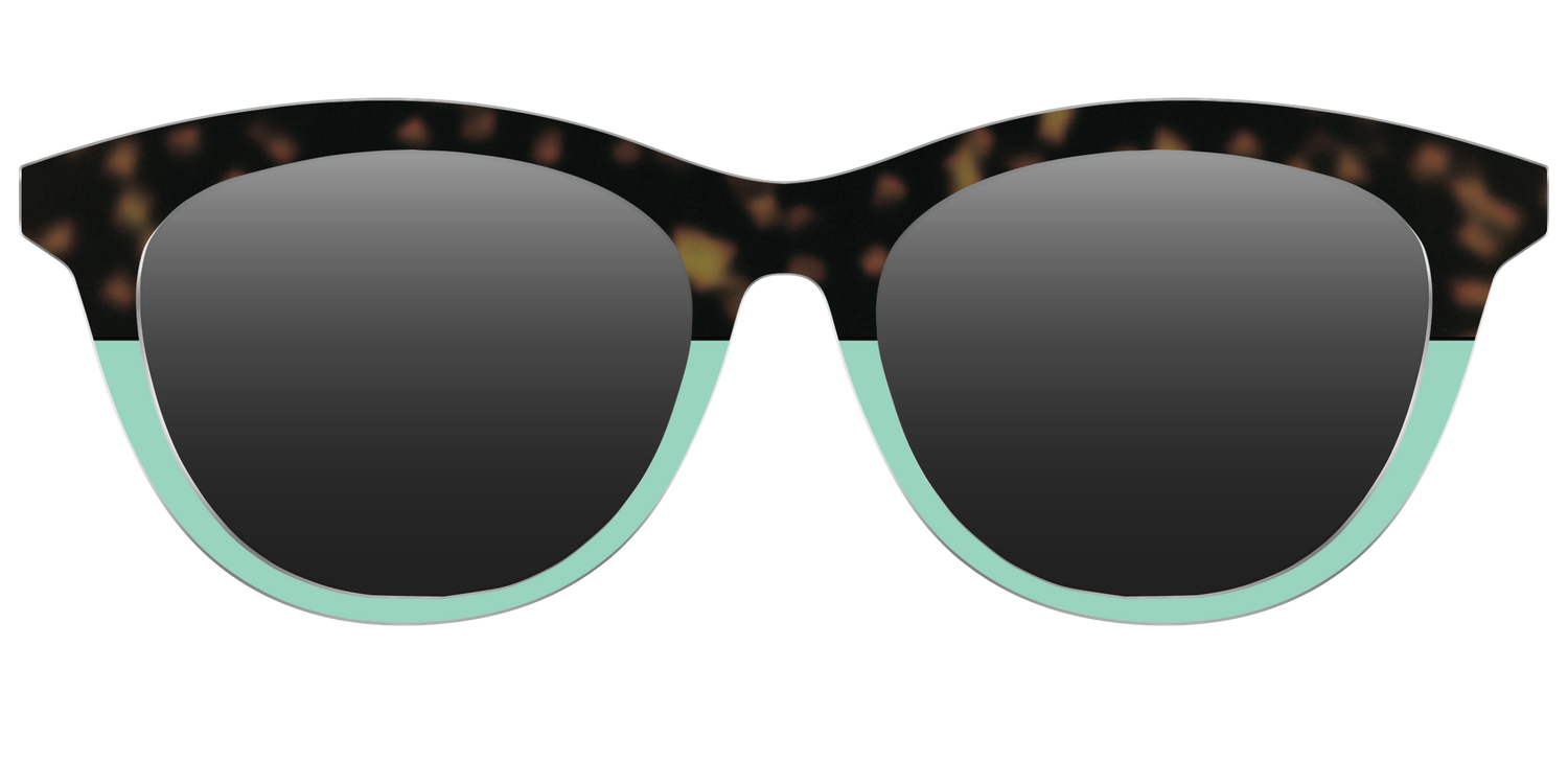 The Polarized Matcha Split Sun Top - Front Top Image - Pair Eyewear