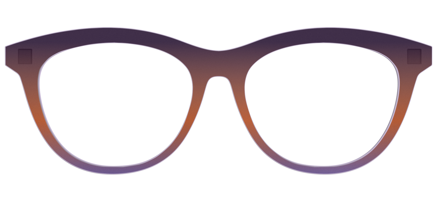 The Matte Midnight to Violet Gradient - Front Top Image - Pair Eyewear