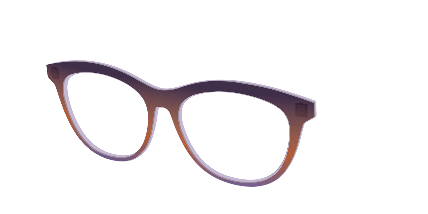 The Matte Midnight to Violet Gradient - Angle Top Image - Pair Eyewear