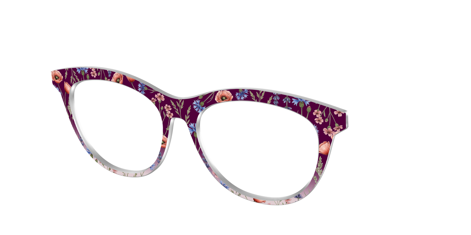 The Mulberry Floral Dip-Dye - Angle Top Image - Pair Eyewear