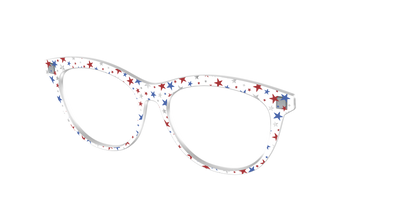 The Multi Stars Crystal with Silver Foil - Angle Top Thumbnail - Pair Eyewear