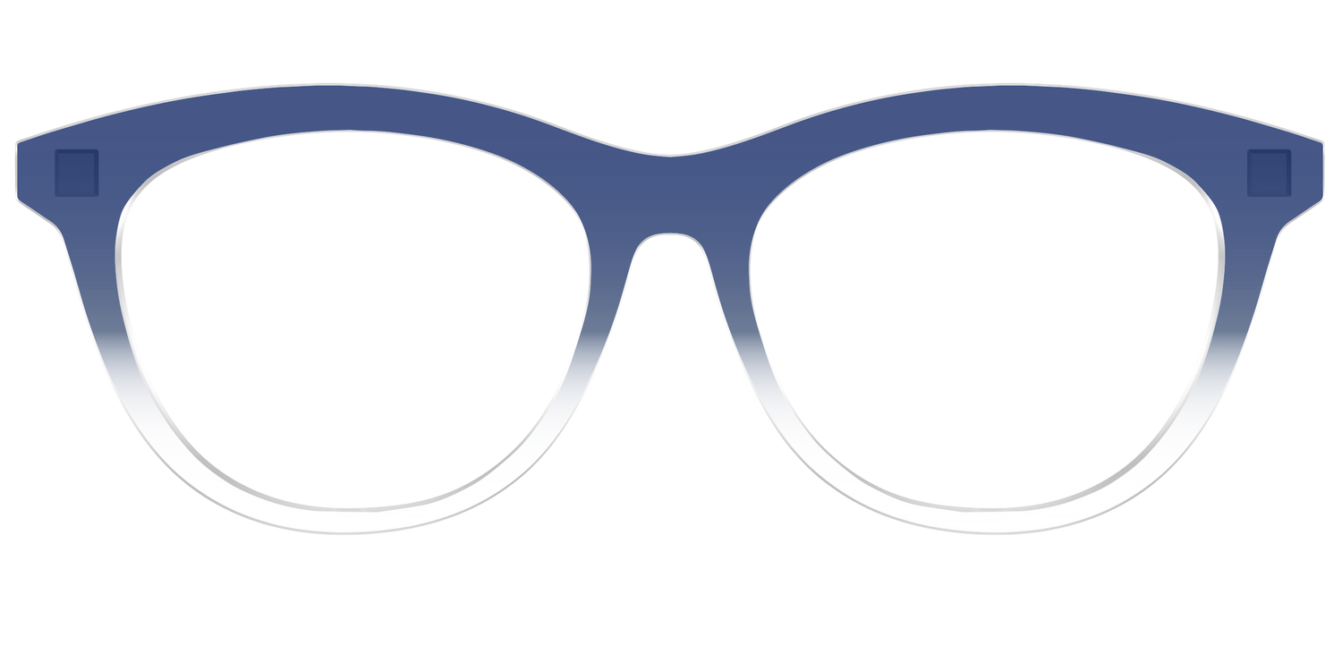 The Navy Gradient Crystal - Front Top Image - Pair Eyewear