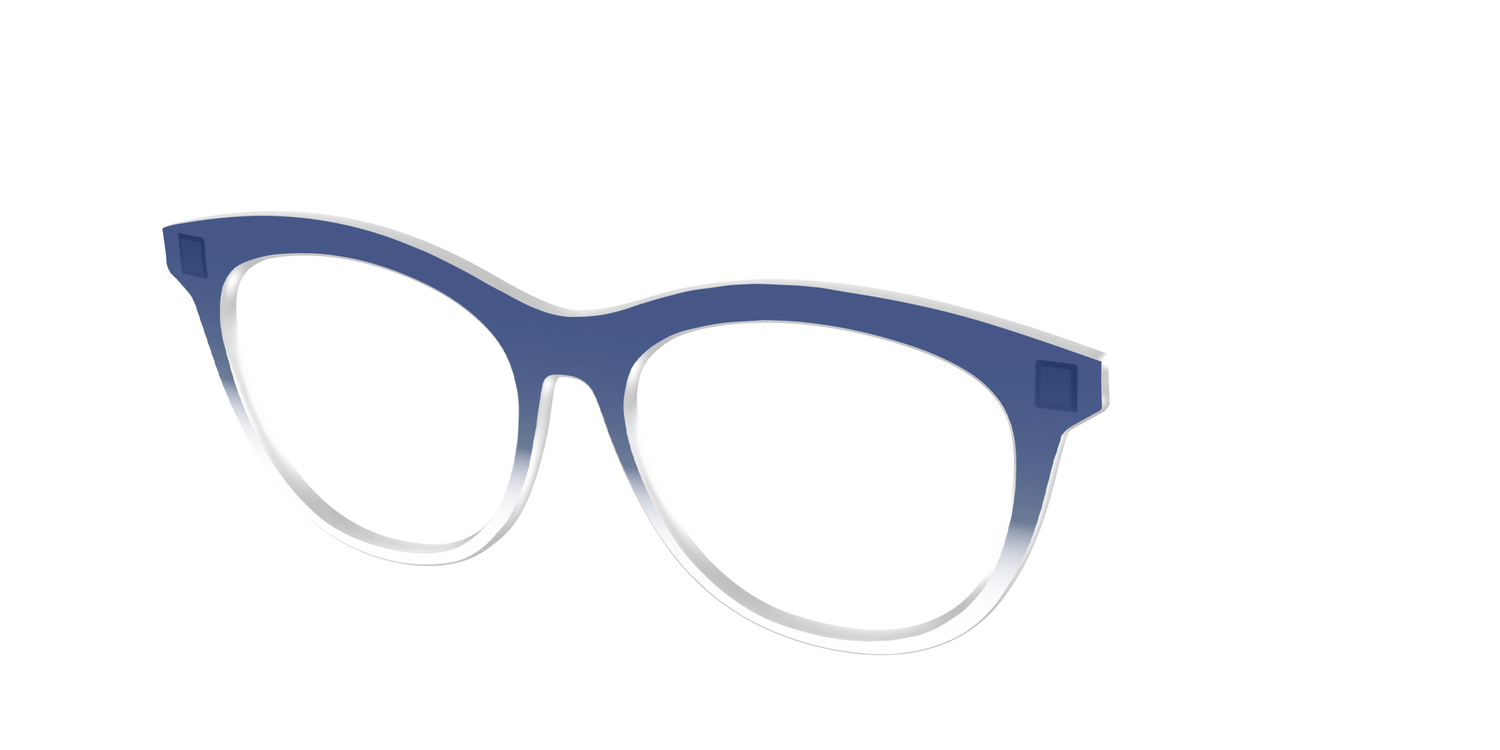 The Navy Gradient Crystal - Angle Top Image - Pair Eyewear