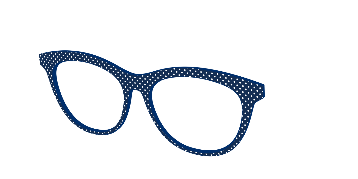 The Navy Pin Dot - Angle Top Image - Pair Eyewear