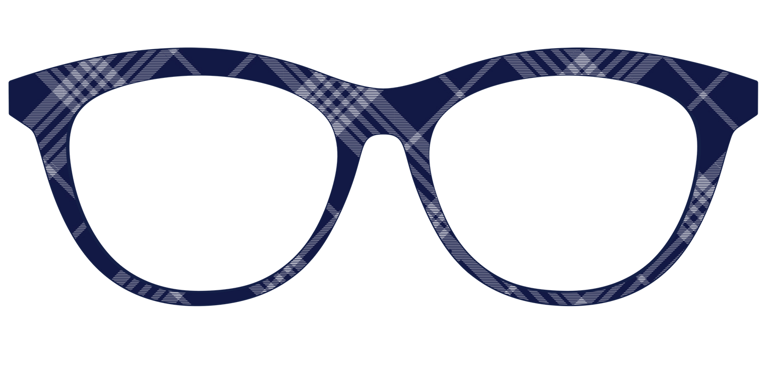 The Navy Twill Plaid - Front Top Image - Pair Eyewear