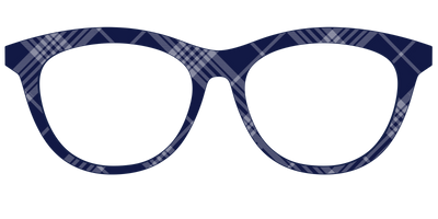 The Navy Twill Plaid - Front Top Thumbnail - Pair Eyewear