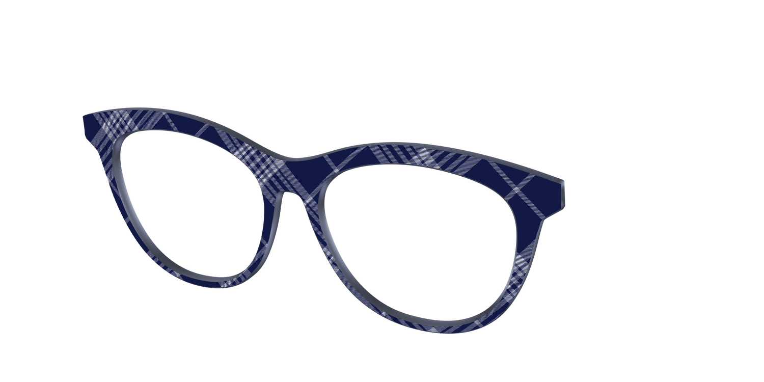 The Navy Twill Plaid - Angle Top Image - Pair Eyewear