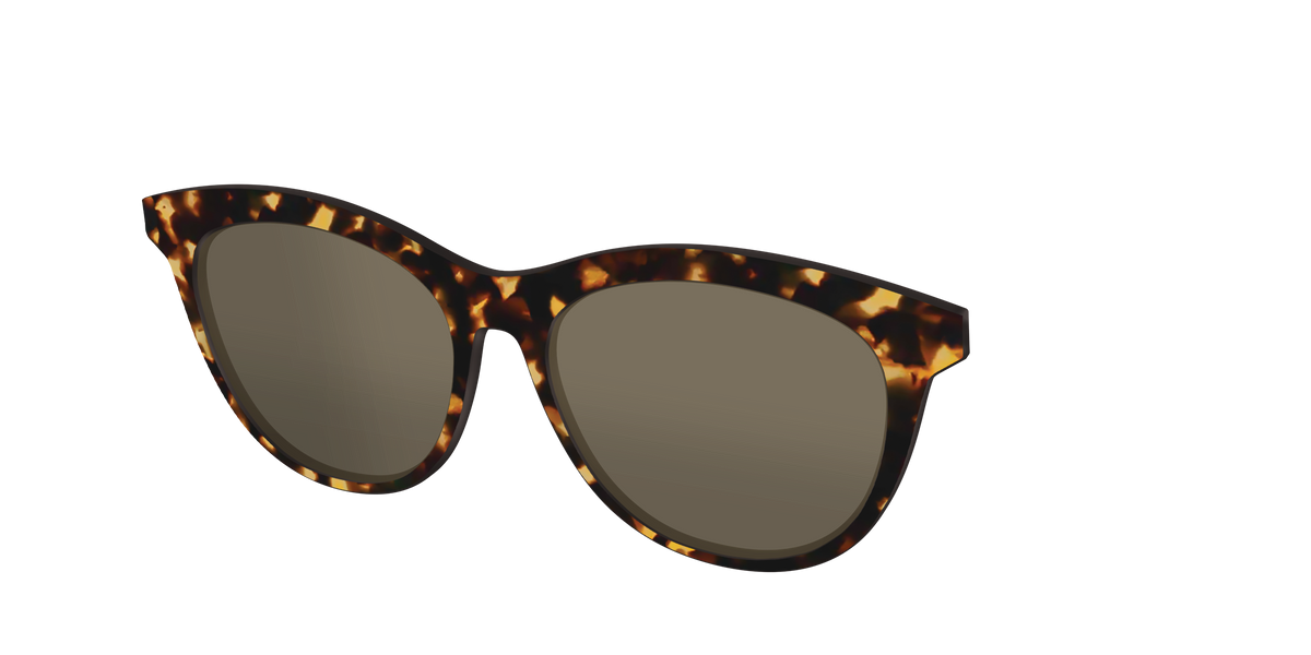The Non-Polarized Tortoise Sun Top - Angle Top Image - Pair Eyewear