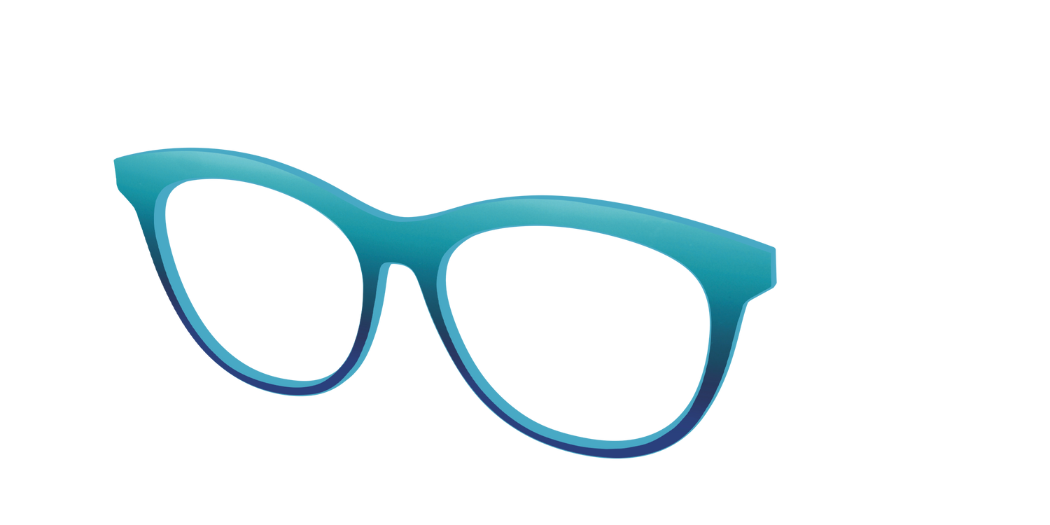 The Ocean Blue - Angle Top Image - Pair Eyewear