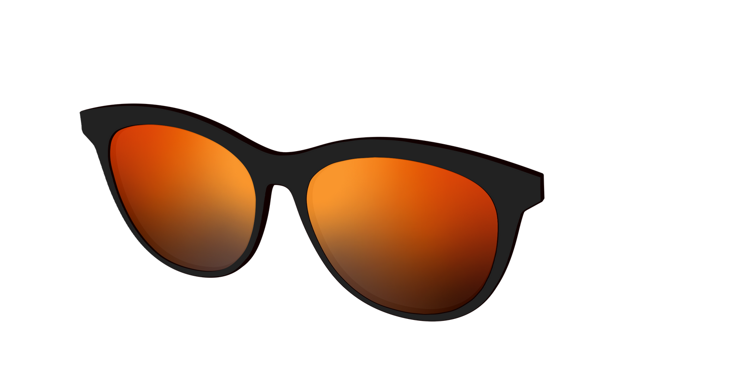The Polarized Orange Reflective Sun Top - Angle Top Image - Pair Eyewear